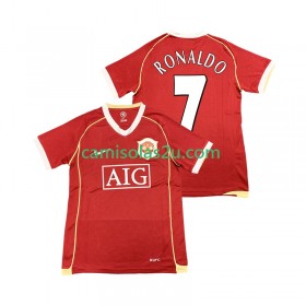 Camisolas de futebol Manchester United Cristiano Ronaldo 7 2006 2007 Retro Equipamento Principal Manga Curta